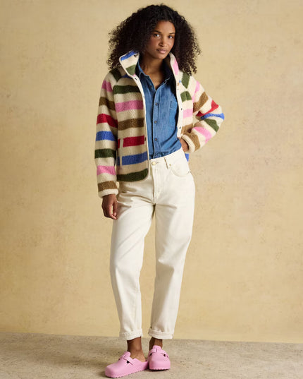 Borg Fleece Jacket -  Multi Bright