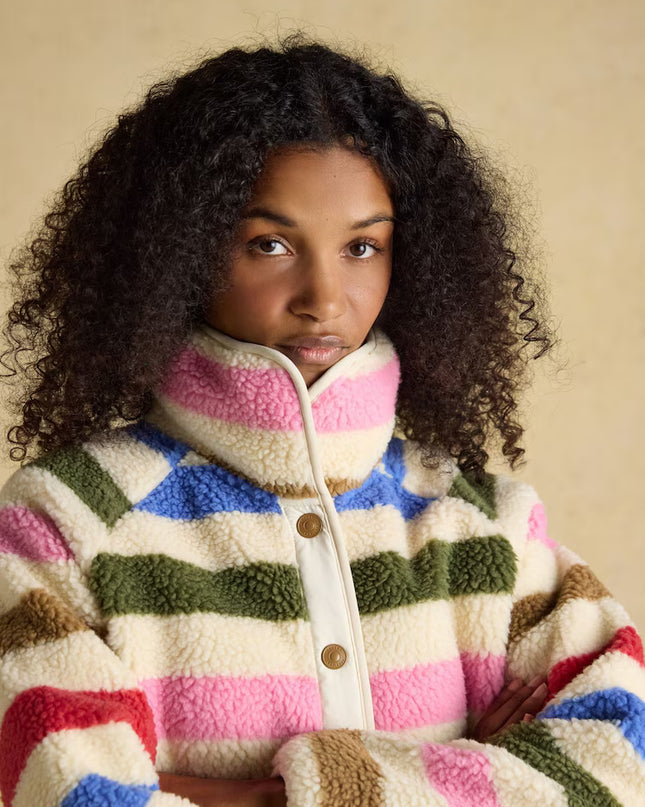 Borg Fleece Jacket -  Multi Bright