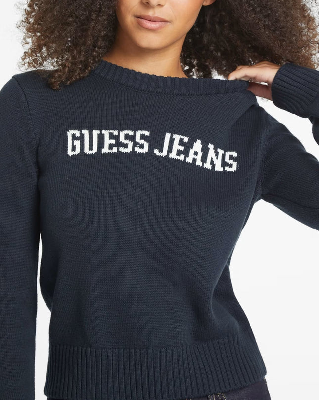 Guess Intarsia Sweater - Navy