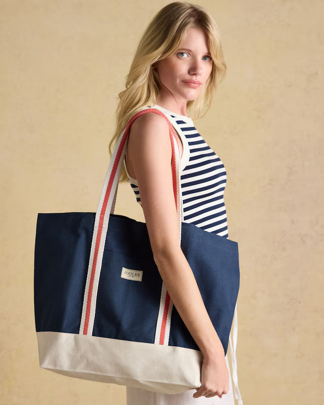 Promenade Canvas Tote - Navy