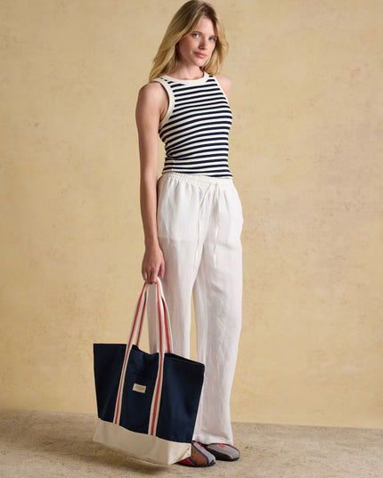 Promenade Canvas Tote - Navy