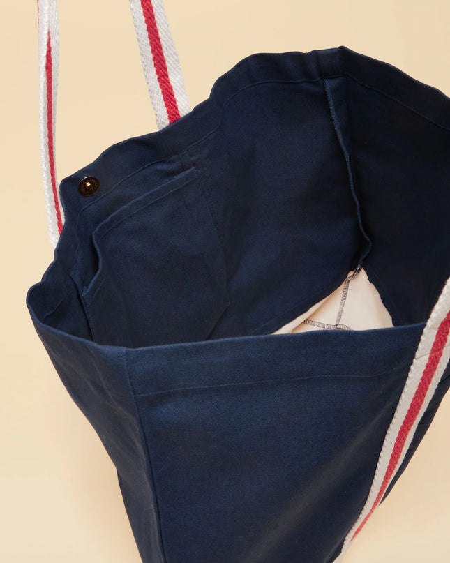 Promenade Canvas Tote - Navy