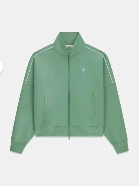 Guess Jeans Drop Shoulder Scuba Track Jacket - Green