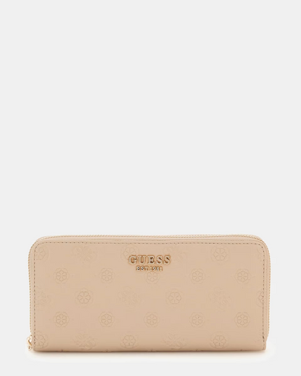 Guess Phoebe Large Zip Around Purse - Simply Taupe Logo
