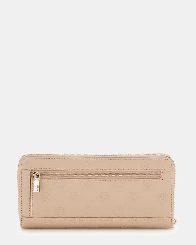 Guess Phoebe Large Zip Around Purse - Simply Taupe Logo