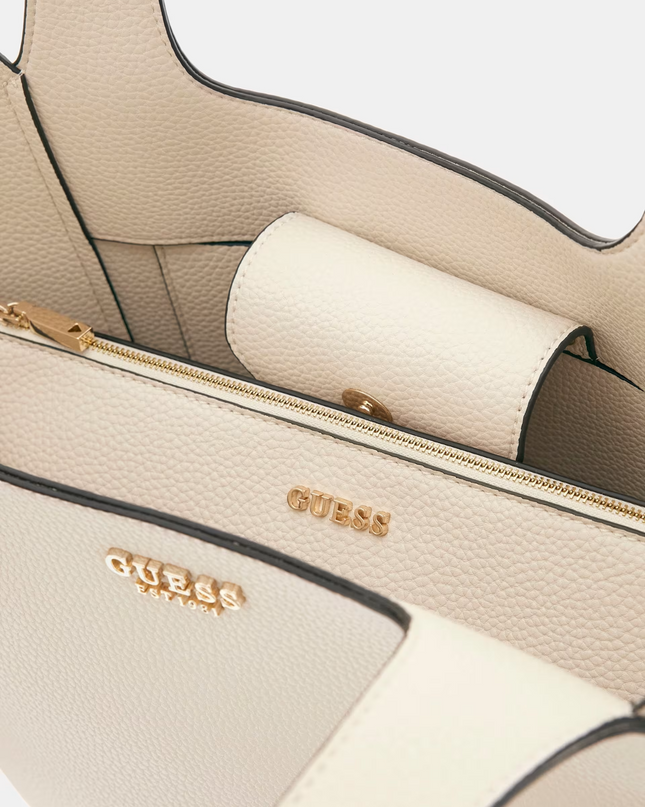 Guess Calista 2 In 1 Tote - Bone