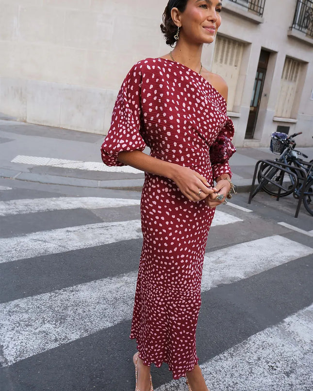 Burgundy Deer Milly Dress
