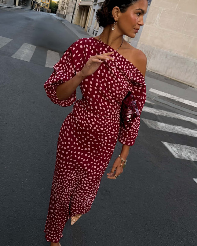 Burgundy Deer Milly Dress