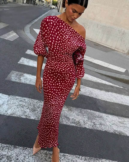 Burgundy Deer Milly Dress