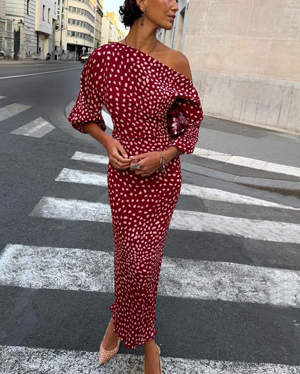Burgundy Deer Milly Dress