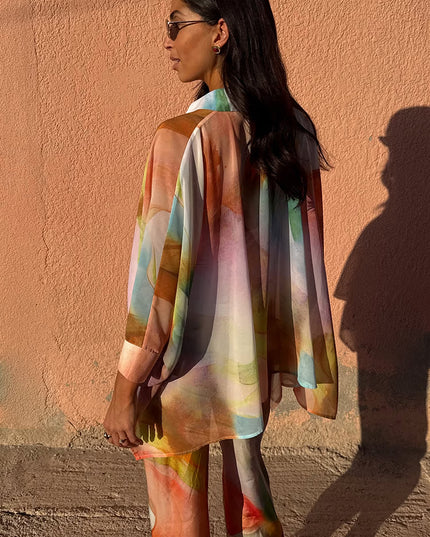 Abstract Cape Shirt