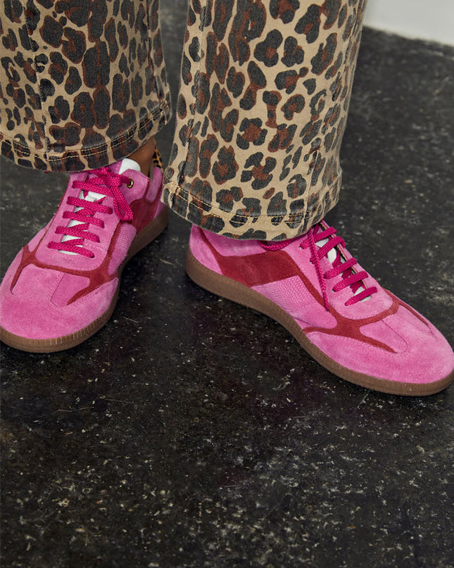 Pink and Red Leather Trainer