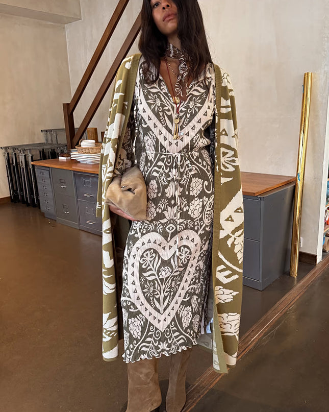 Olive Amara Plisse Gaia Dress