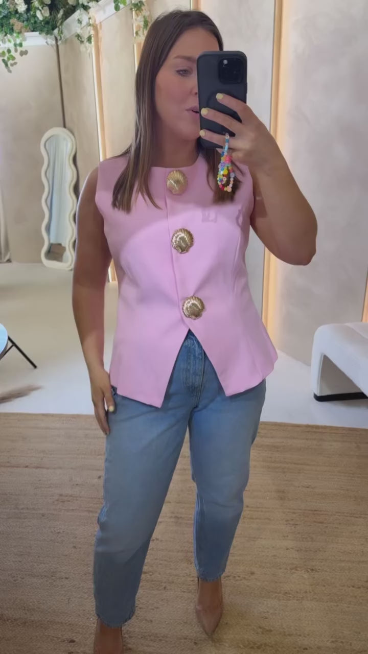 Seashell Waistcoat - Pink