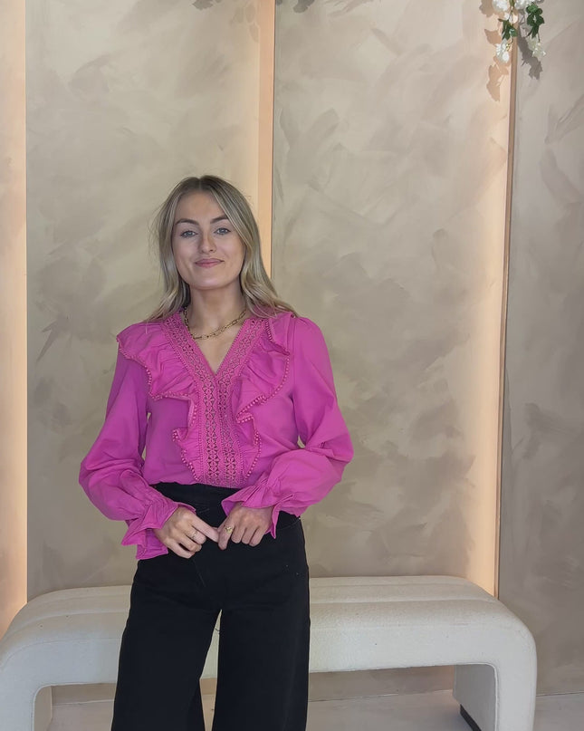 Frill Blouse - Pink