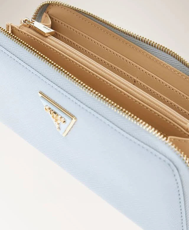 Guess Laurel Large Zip Around Purse - Aqua
