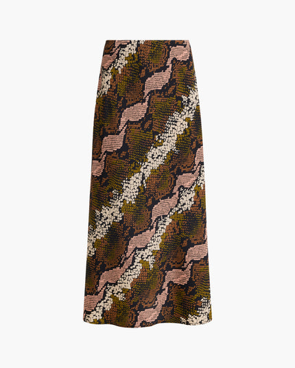 French Connection Lola Bernice Satin Skirt - Black Multi