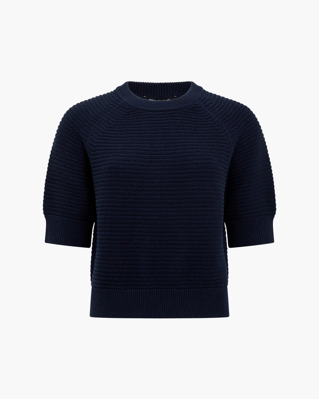 French Connection Lily Mozart Short Sleeve Knit - New Navy
