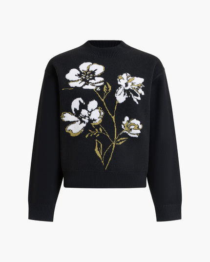 French Connection Oriana Floral Jumper - Black