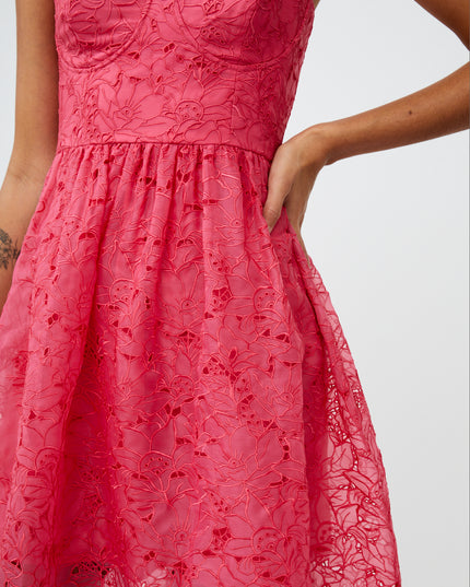 French Connection Embroided Lace Strappy Dress - Azalea