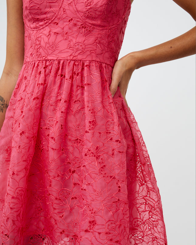 French Connection Embroided Lace Strappy Dress - Azalea