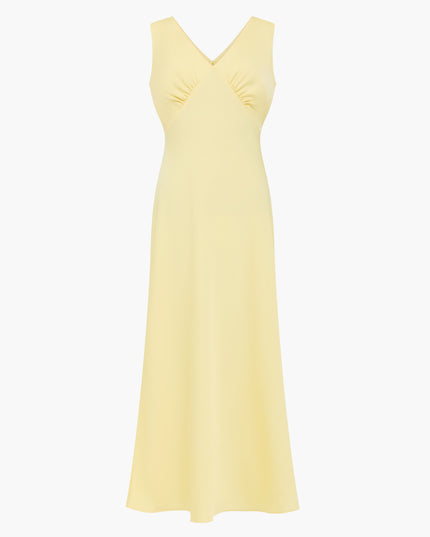 French Connection Bernice Satin Slip Dress - Mellow Yellow