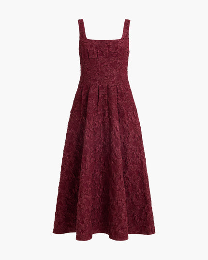 French Connection Melinda Jacquard Midi Dress - Cherry