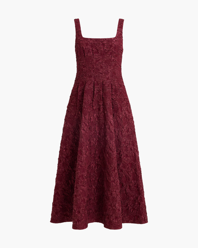 French Connection Melinda Jacquard Midi Dress - Cherry