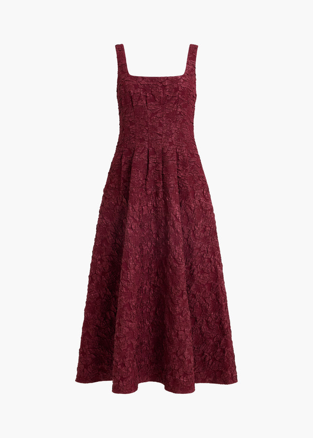 French Connection Melinda Jacquard Midi Dress - Cherry