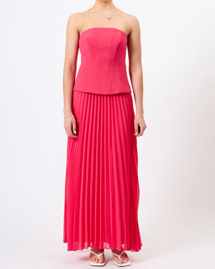 French Connection Tiana Corset Dress - Peony Pink