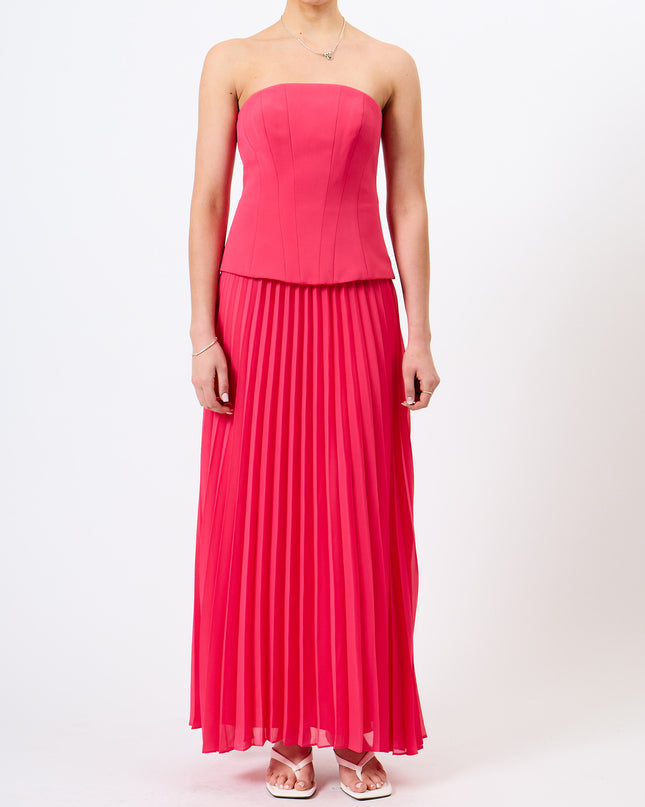 French Connection Tiana Corset Dress - Peony Pink