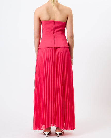 French Connection Tiana Corset Dress - Peony Pink