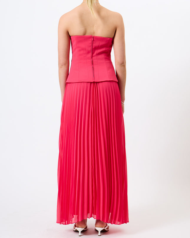 French Connection Tiana Corset Dress - Peony Pink