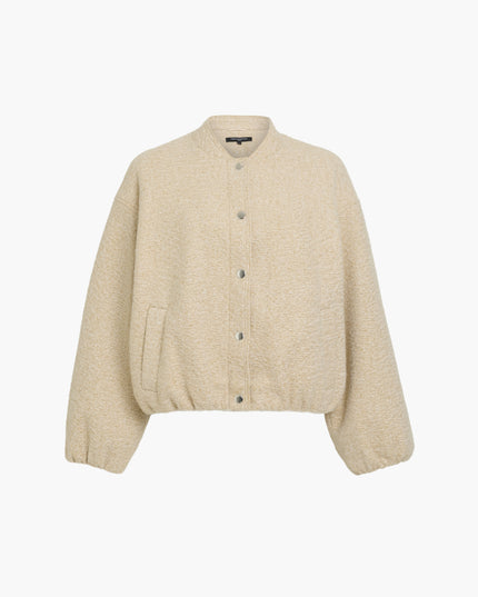 French Connection Nellie Bomber Jacket - Oatmeal Neutral