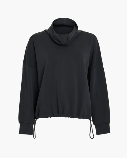 French Connection Wren Funnel Neck Toggle Sweatshirt - Graphite Grey