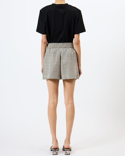 French Connection Lia Stripe Shorts - Monochrome Stripe