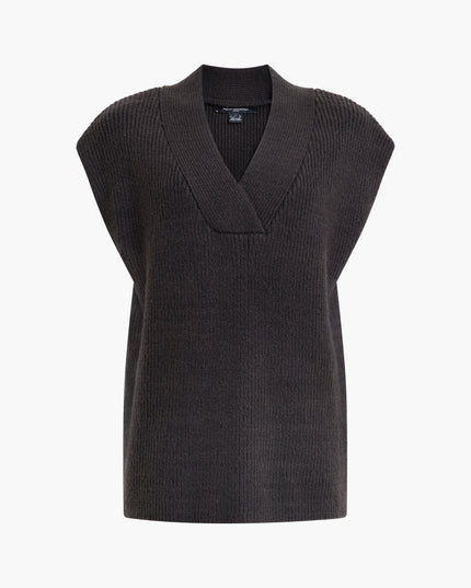 French Connection Junia V Neck Vest - Graphite Grey