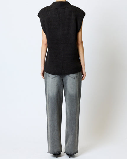 French Connection Junia V Neck Vest - Graphite Grey