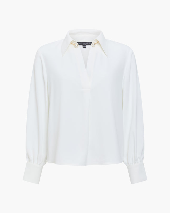French Connection Arezzo Neck Trim Shirt - White