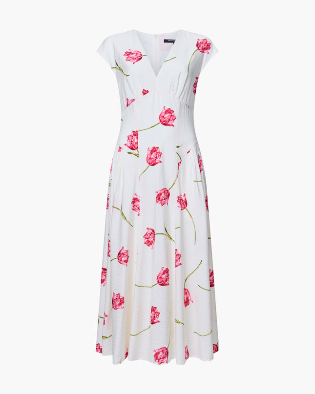 French Connection Cresida Faron Midi Dress - Ivory/Pink