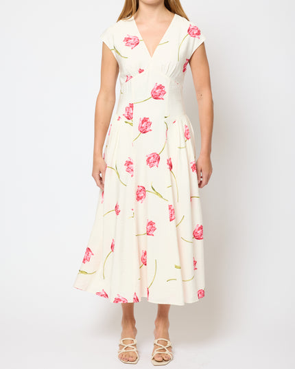 French Connection Cresida Faron Midi Dress - Ivory/Pink