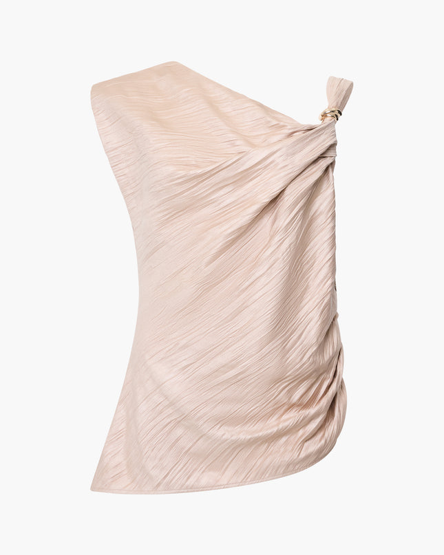French Connection Novie Asymmetric Top - Warm Neutral