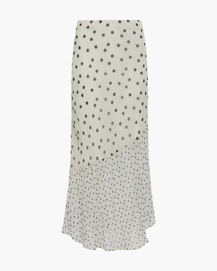 French Connection Valeria Chiffon Skirt - Cream/Black