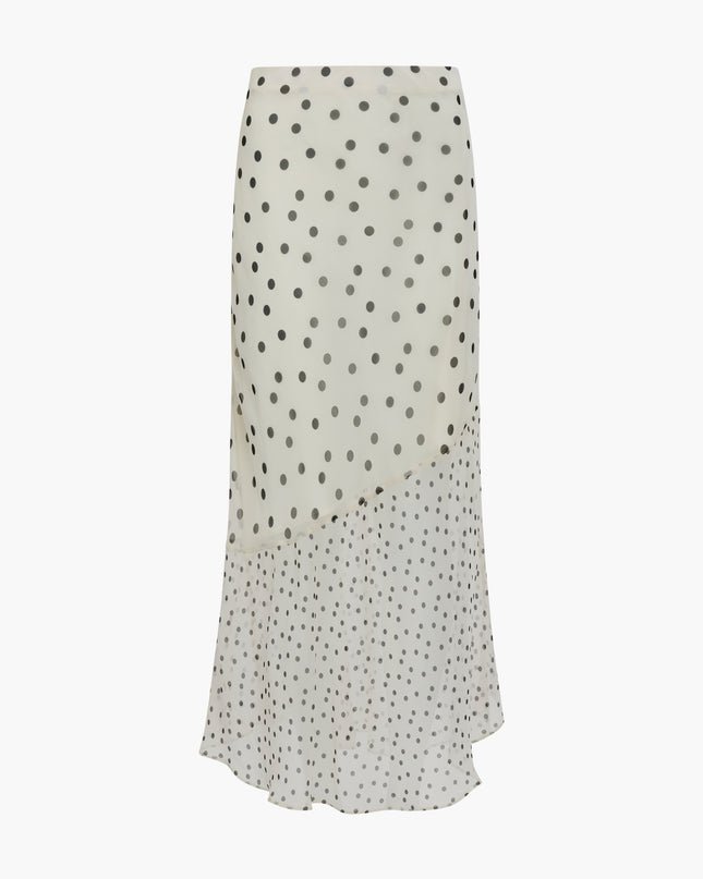 French Connection Valeria Chiffon Skirt - Cream/Black