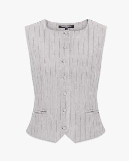 French Connection Enya Pinstripe Waistcoat - Grey