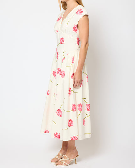 French Connection Cresida Faron Midi Dress - Ivory/Pink