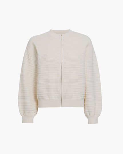 French Connection Mayim Knit Pleated Cardigan - Cream