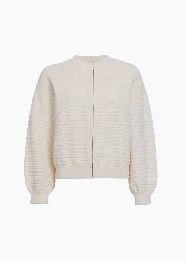 French Connection Mayim Knit Pleated Cardigan - Cream