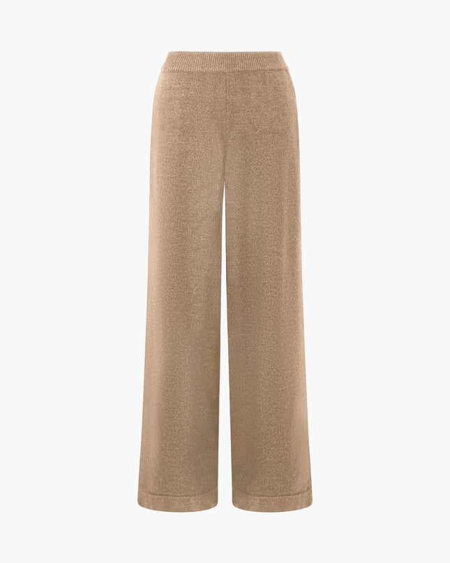 French Connection Jordan Wide Leg Knit Trouser - Camel