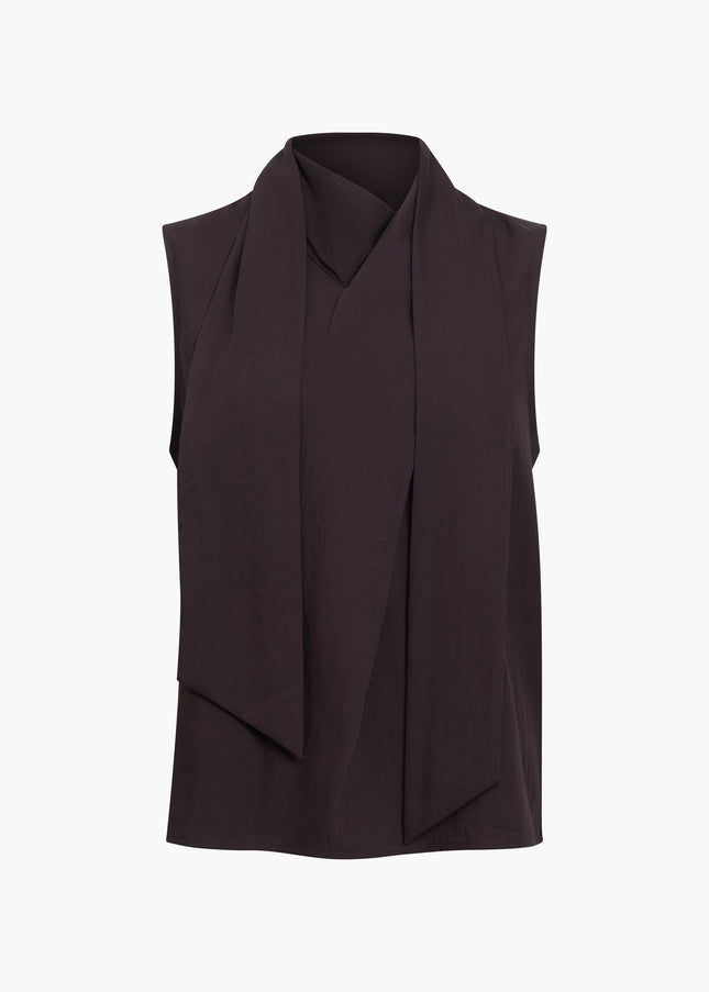 French Connection Leela Scarf Top - Mocha Brown